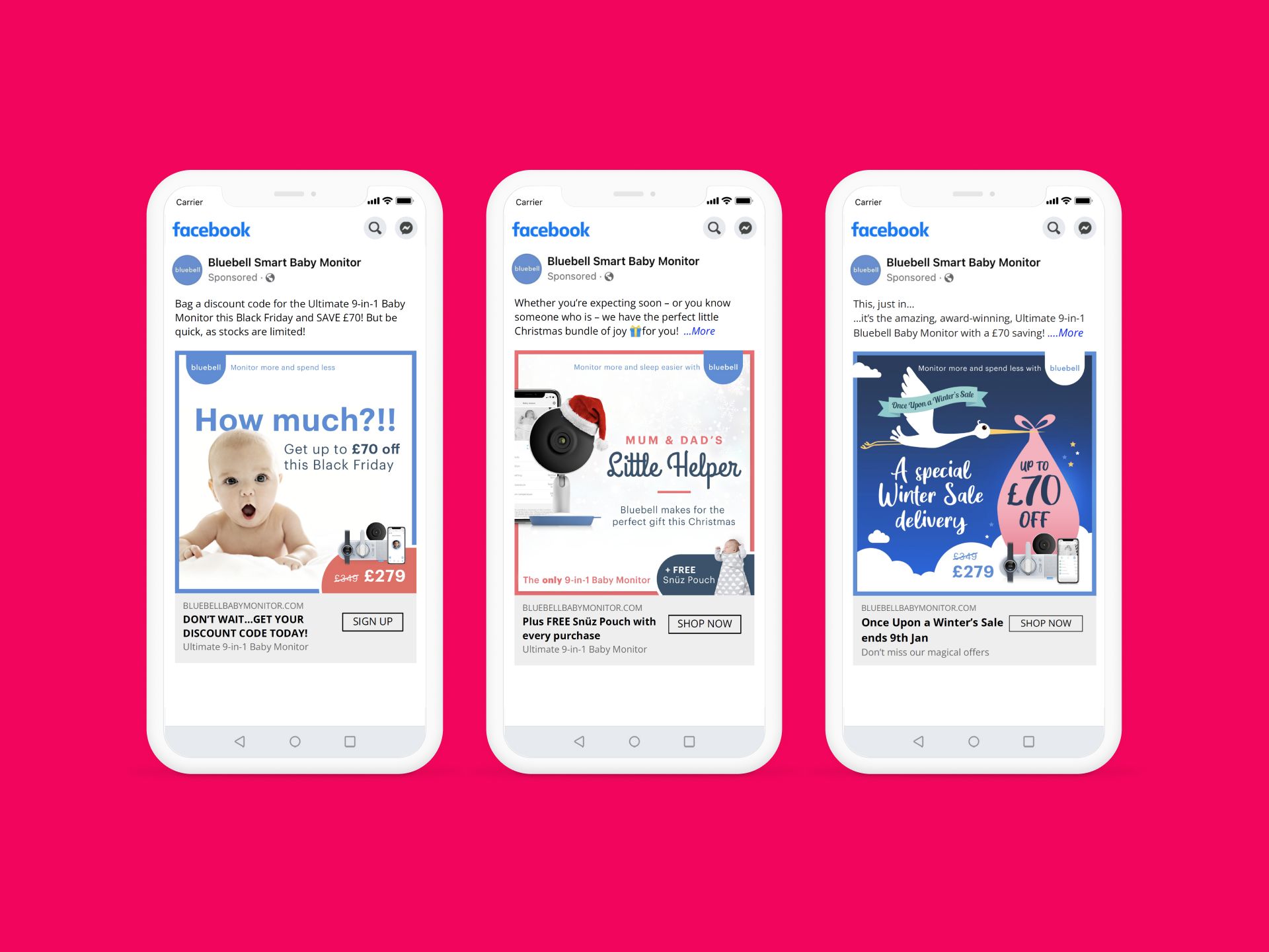 Bluebell Baby Monitors Social Media Campaign Examples