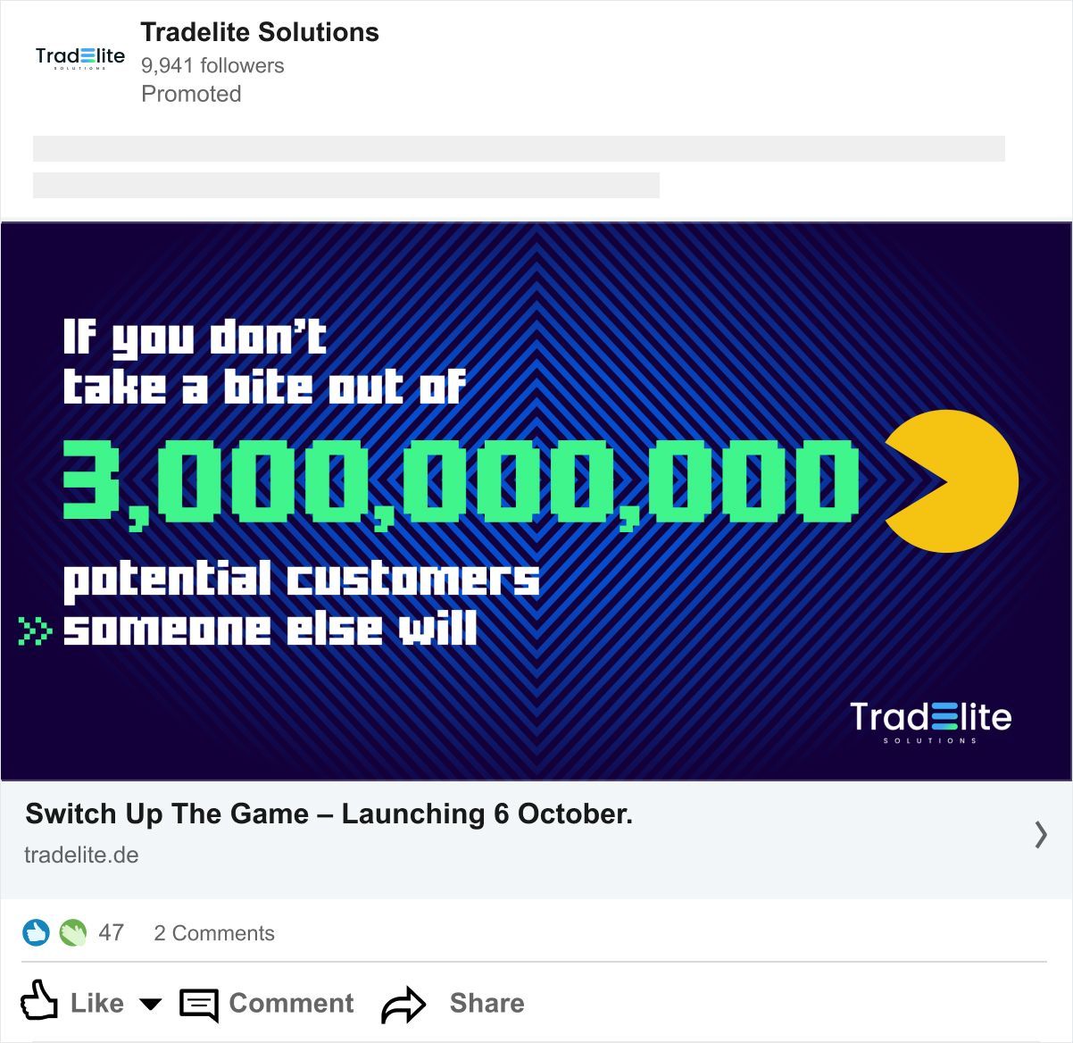 a facebook post that says if you don 't take a bite out of 3,000,000 potential customers someone else will