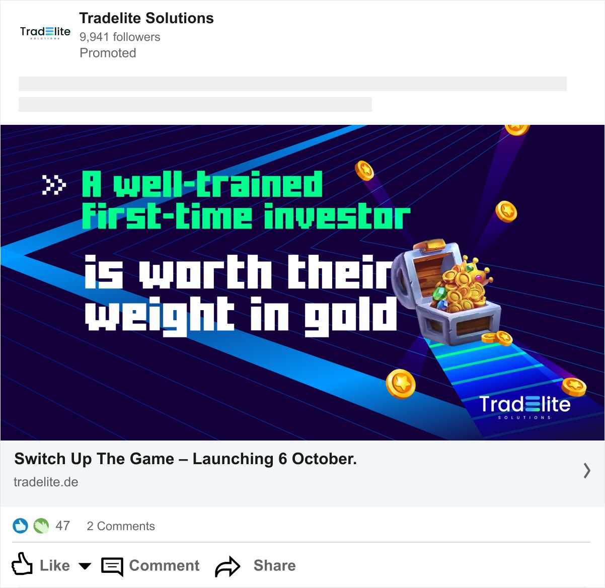 a facebook post featuring a well trained first time investor is worth their weight in gold