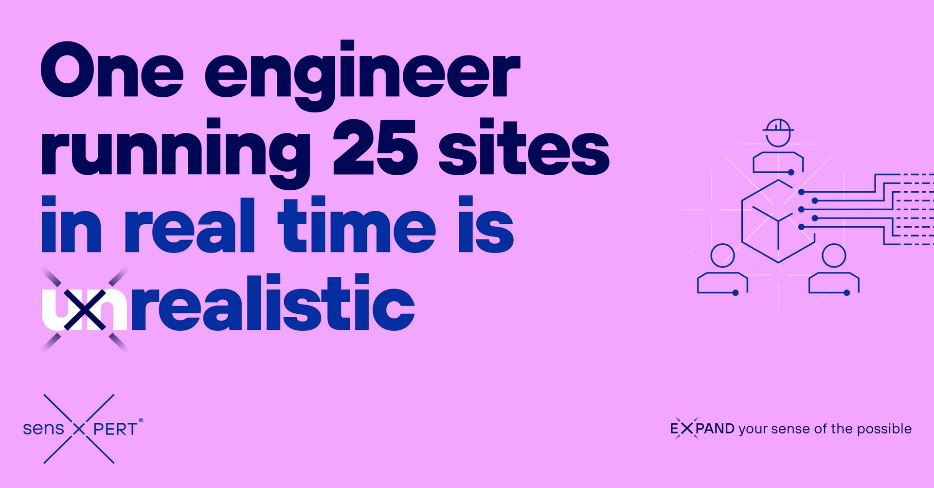 a poster that says one engineer running 25 sites in real time is realistic