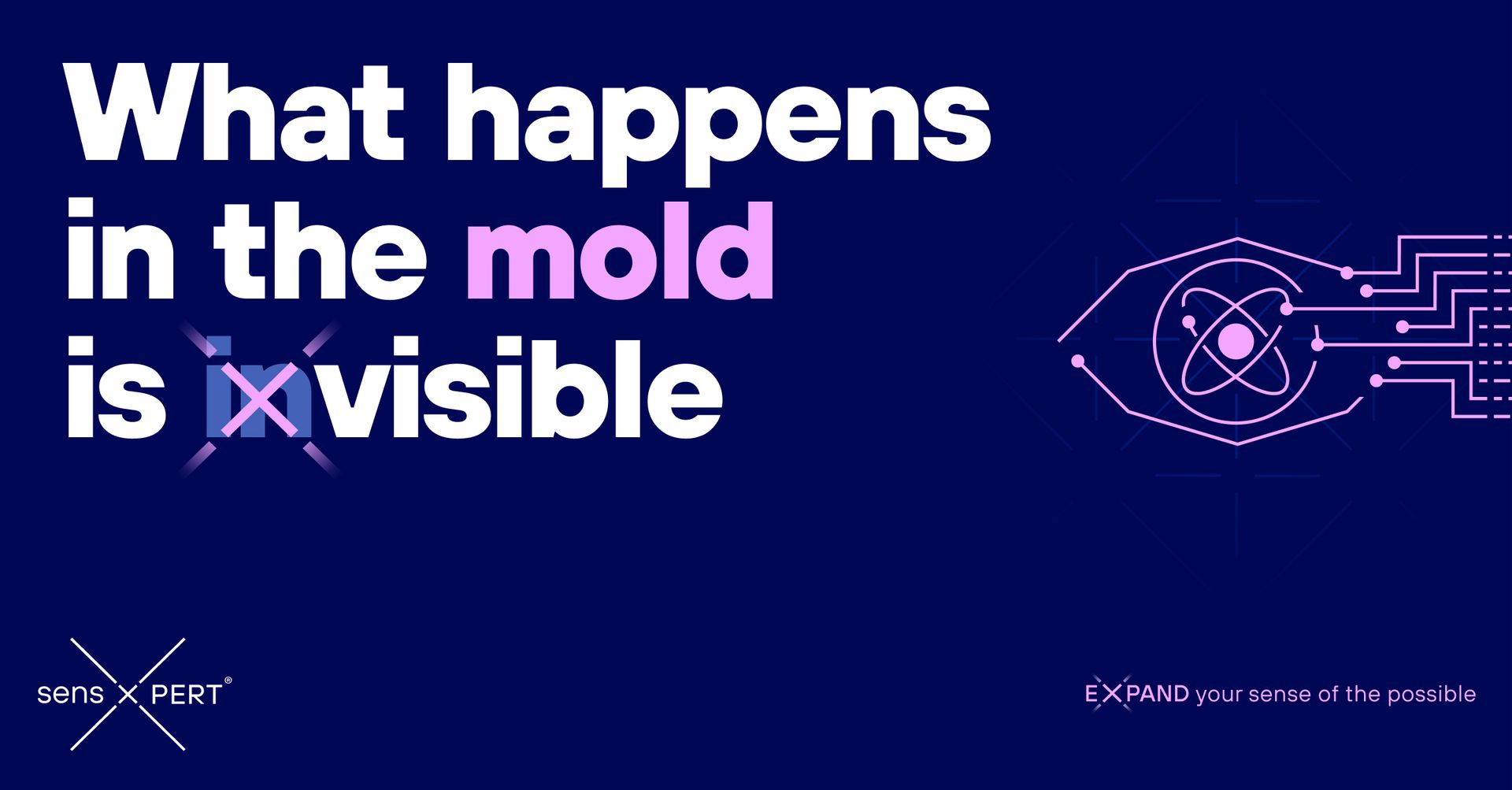 a blue background with the words `` what happens in the mold is invisible ''