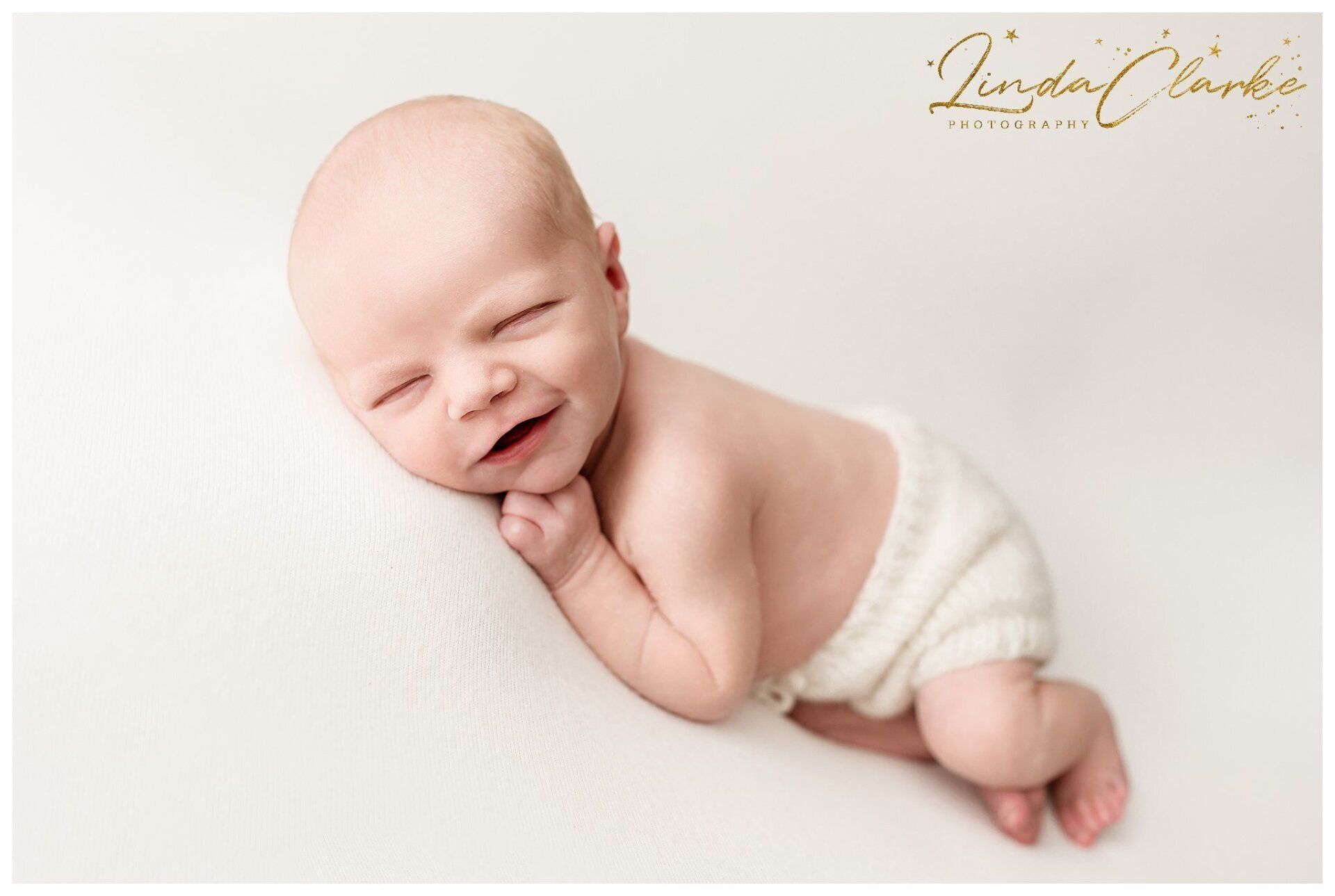 Newborn baby during a newborn photoshoot in dublin Ireland