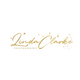 Logo with gold writing and a white background