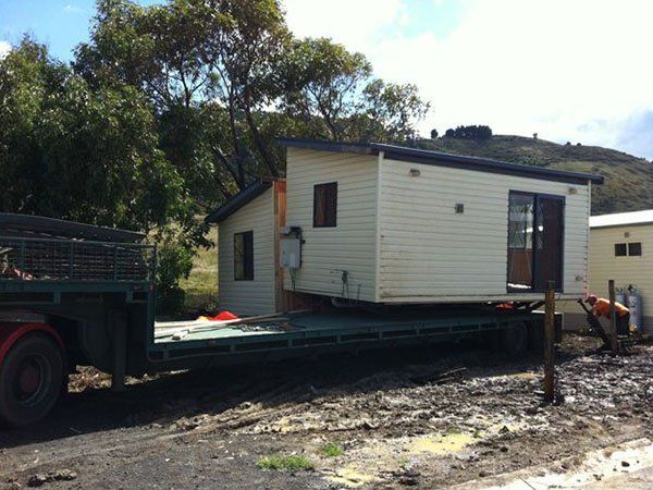 small house on moving truck