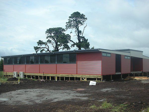 building being prepared to be moved