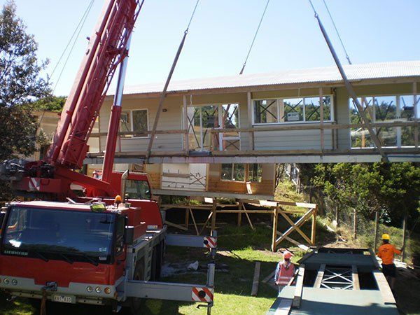 loading house onto truck