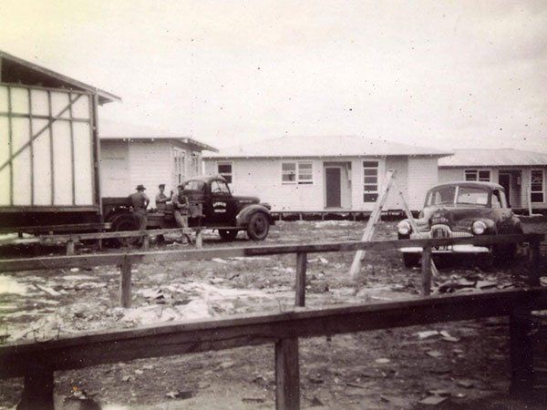 vintage truck moving home