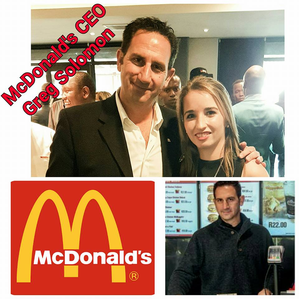 Greg Solomon - McDonalds South Africa CEO with Food Manufacturing COO Marisa da Silva