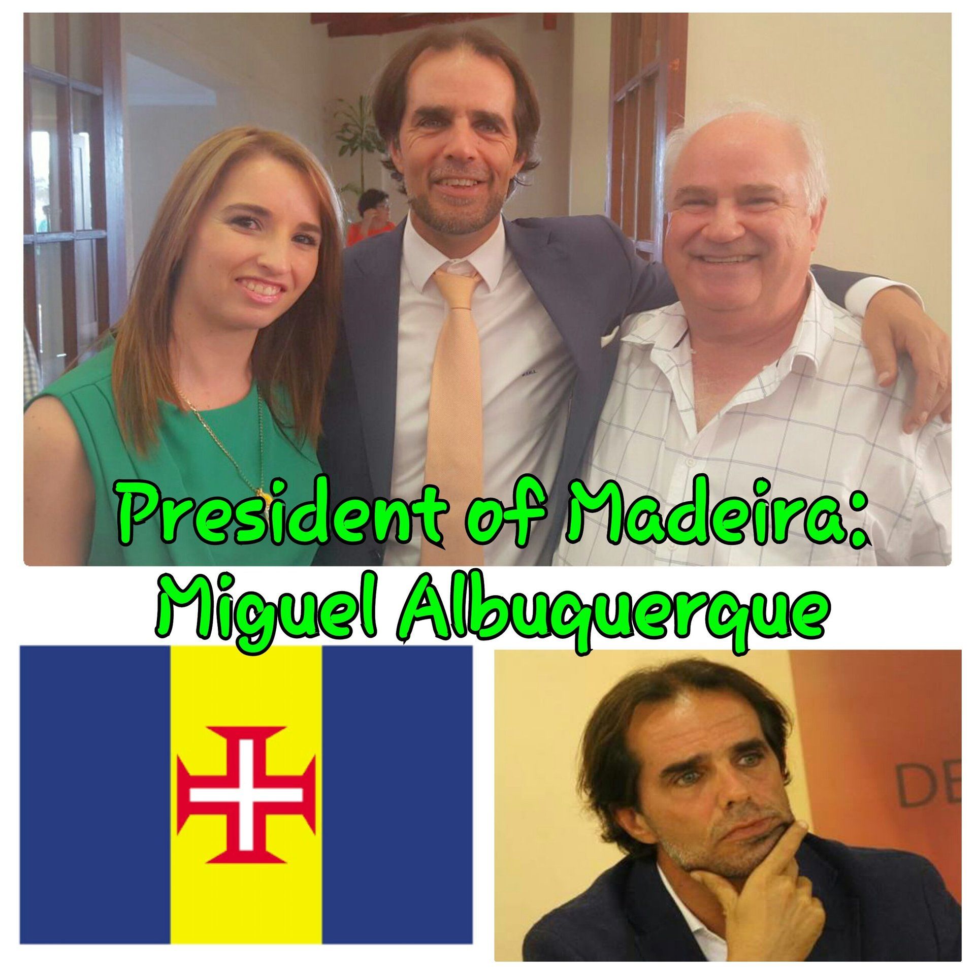 Miguel Albuquerque - president of Madeira Island and Portuguese South African Marisa da Silva