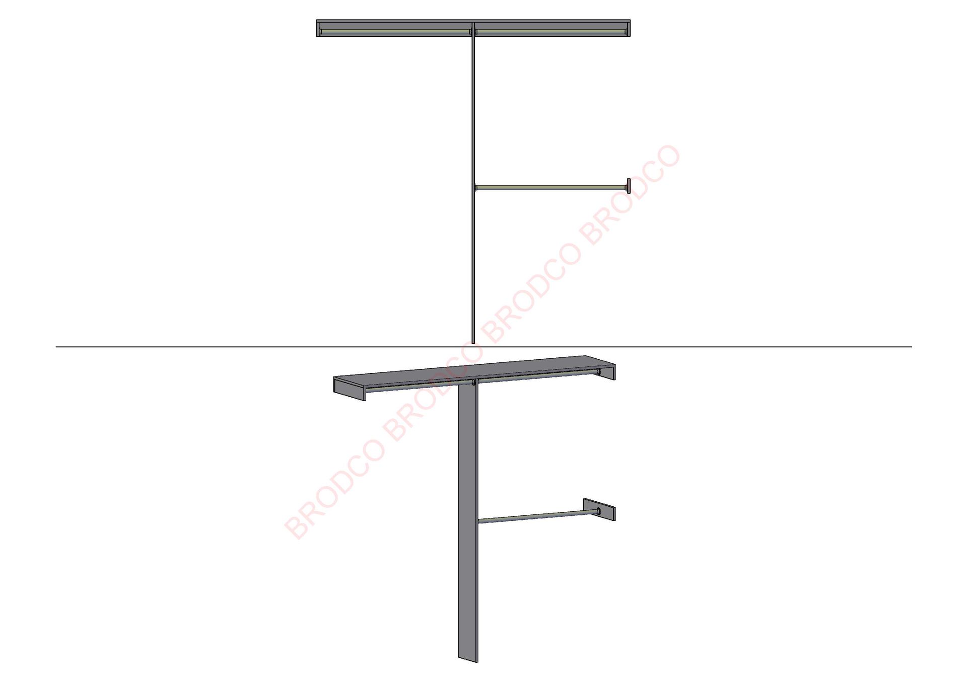 A drawing of a t and f on a white background.