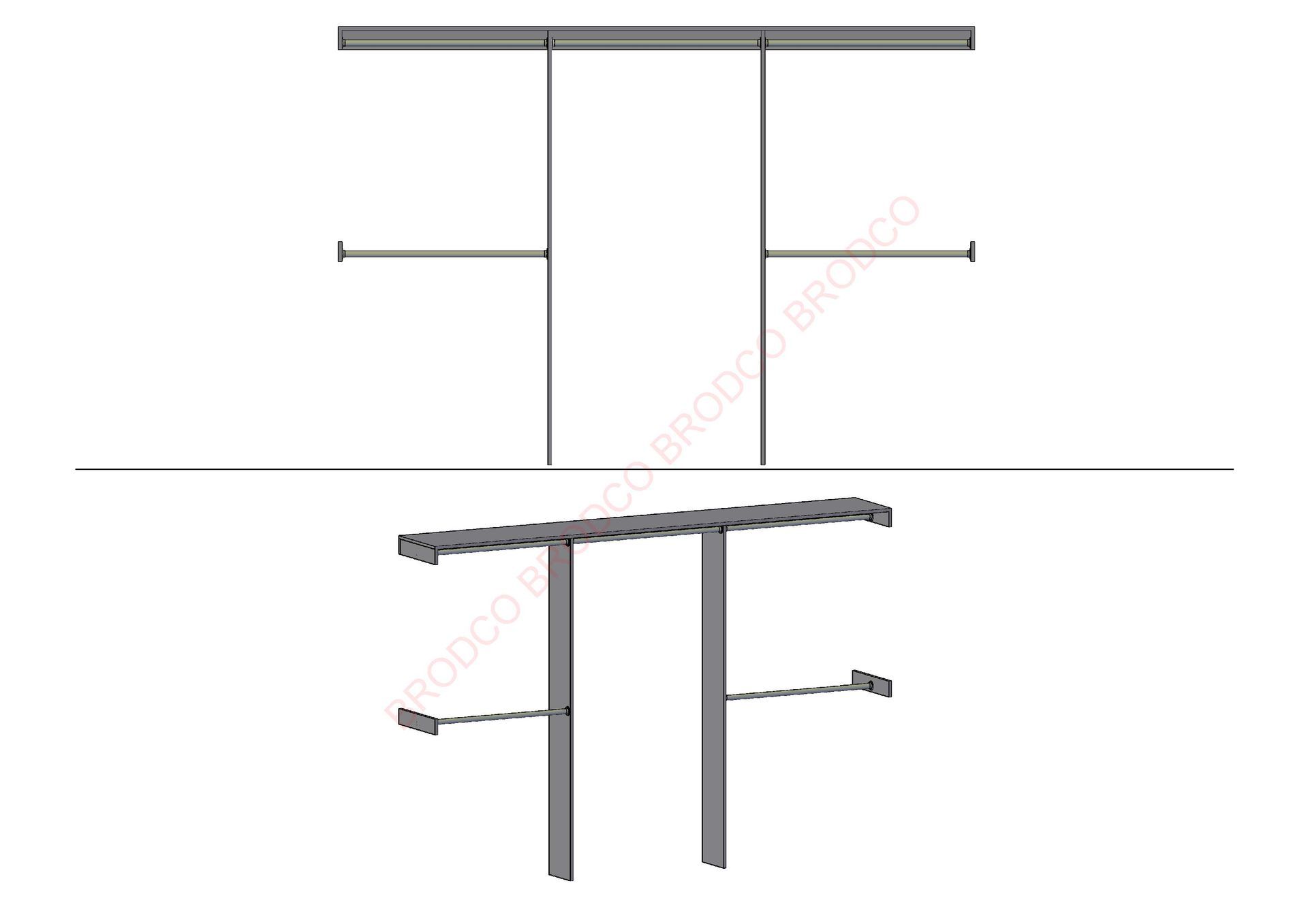 A drawing of a shelf with the letter f on it.