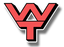 A red and black logo with the letter y in the middle