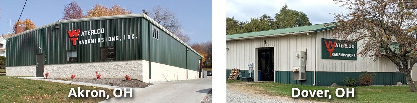 A collage of three pictures of buildings in ohio