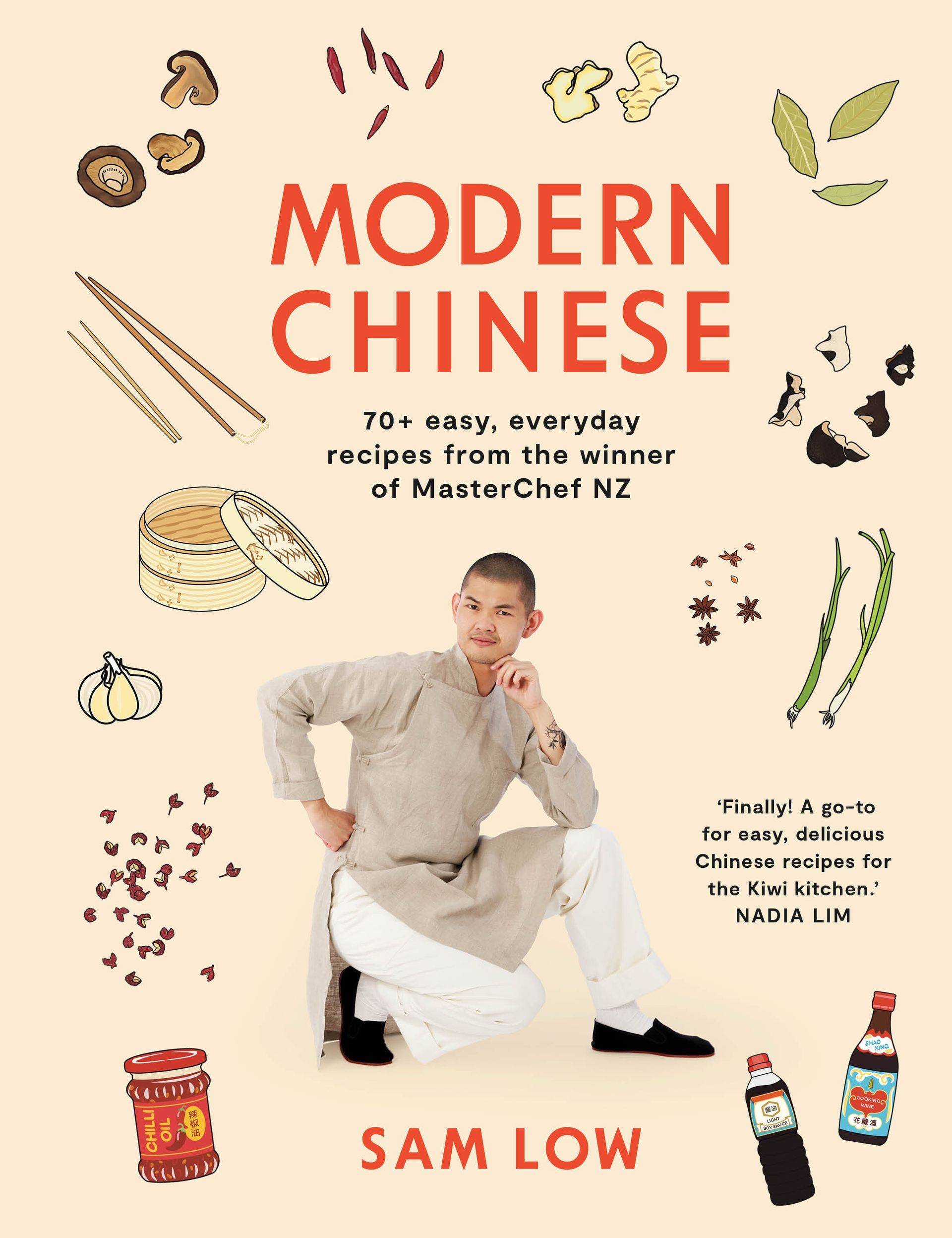 The cover of a book titled modern chinese by sam low