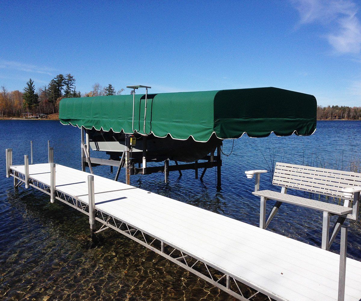 Aluminum Dock and Covered Boat Lift — Jacksonville, FL — Serenity Brothers Inc