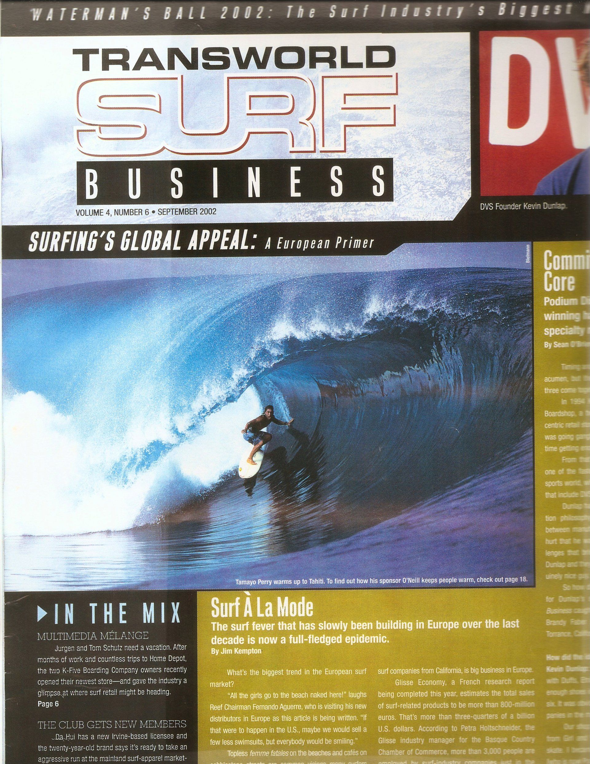A magazine cover for transworld surf business