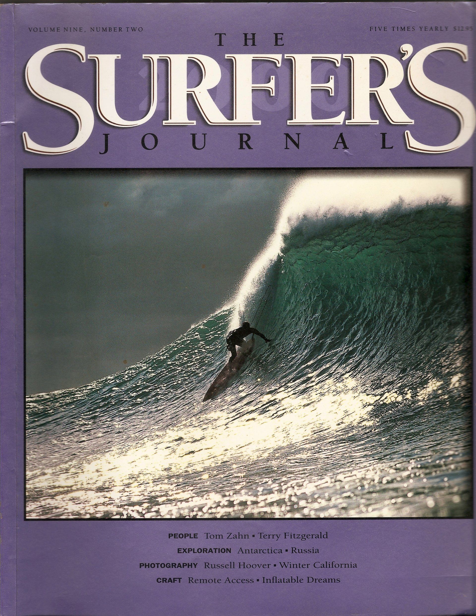A surfer is on the cover of the surfers journal