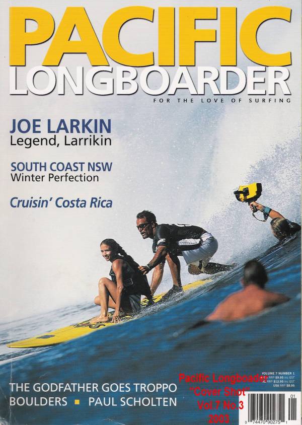 The cover of a magazine called pacific longboarder