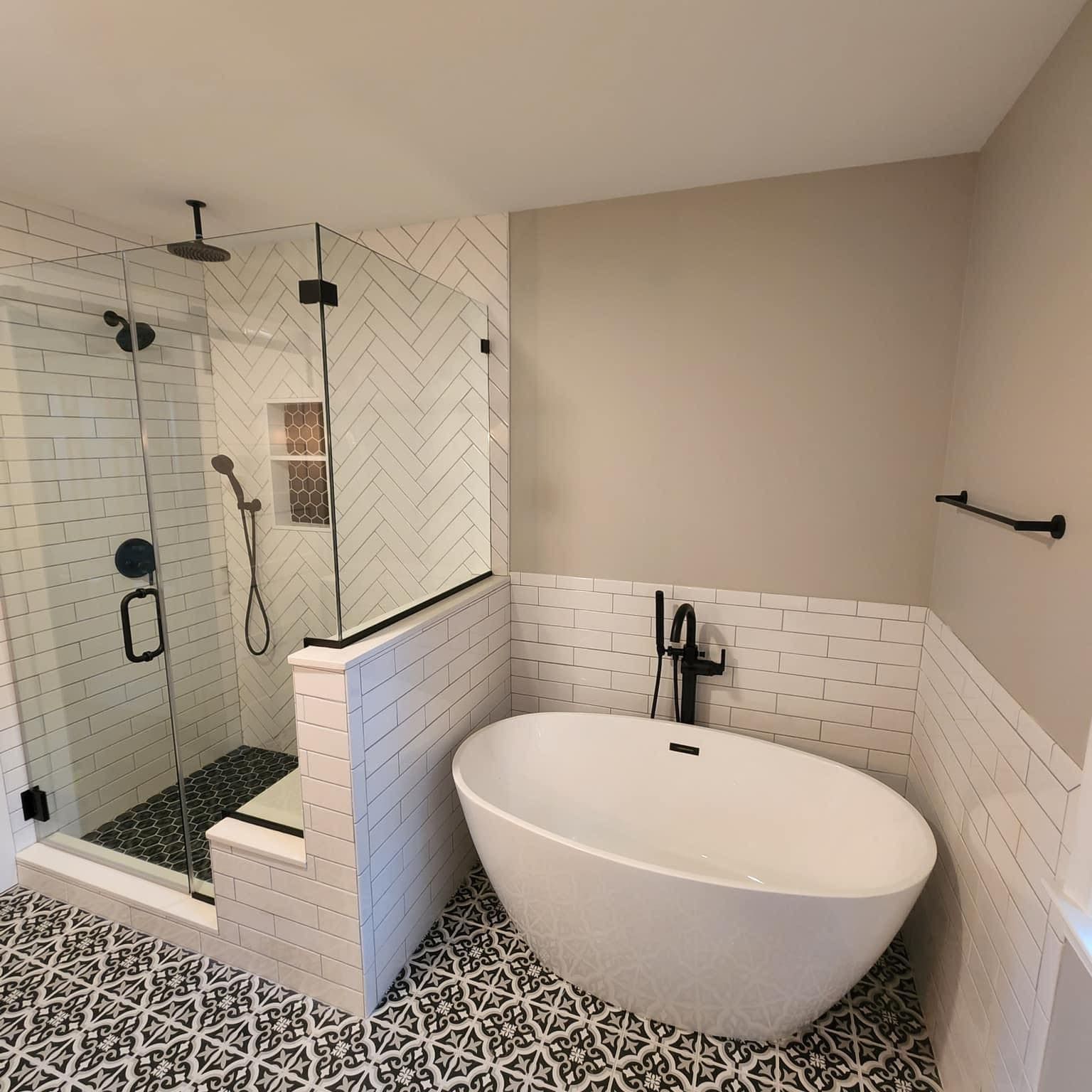 Elegant and modern bathroom upgrade by MAS Home Improvement in Lehigh Valley.