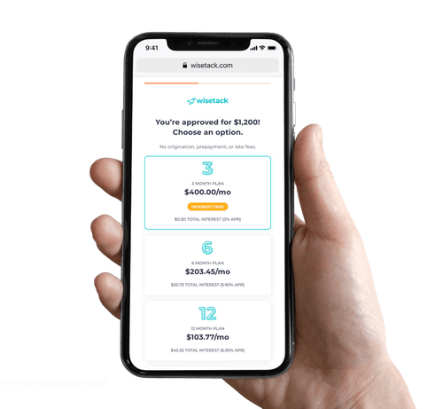 hand holding a cell phone showing options