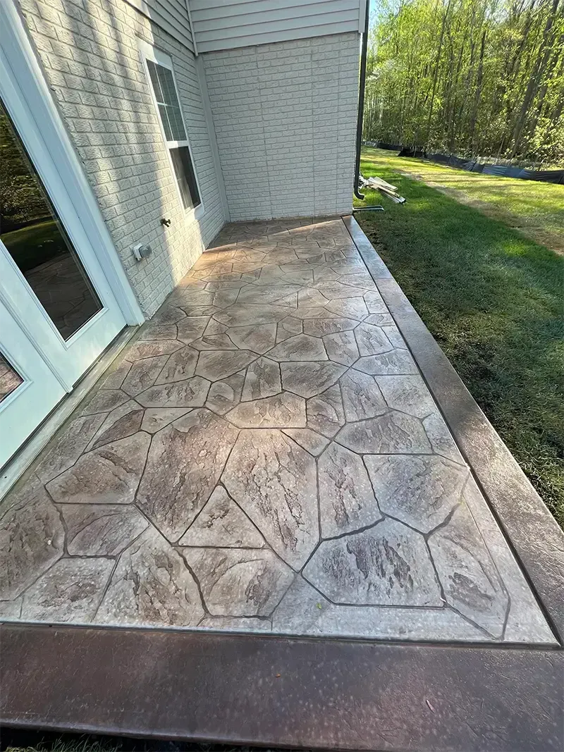 small stamped patio