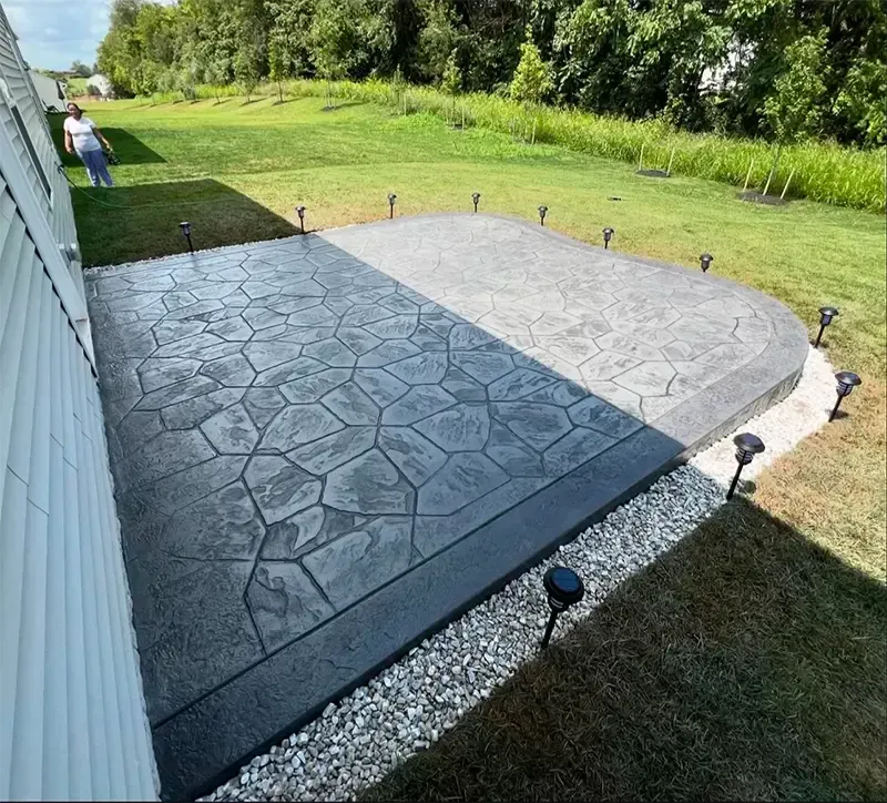 stamped concrete patio