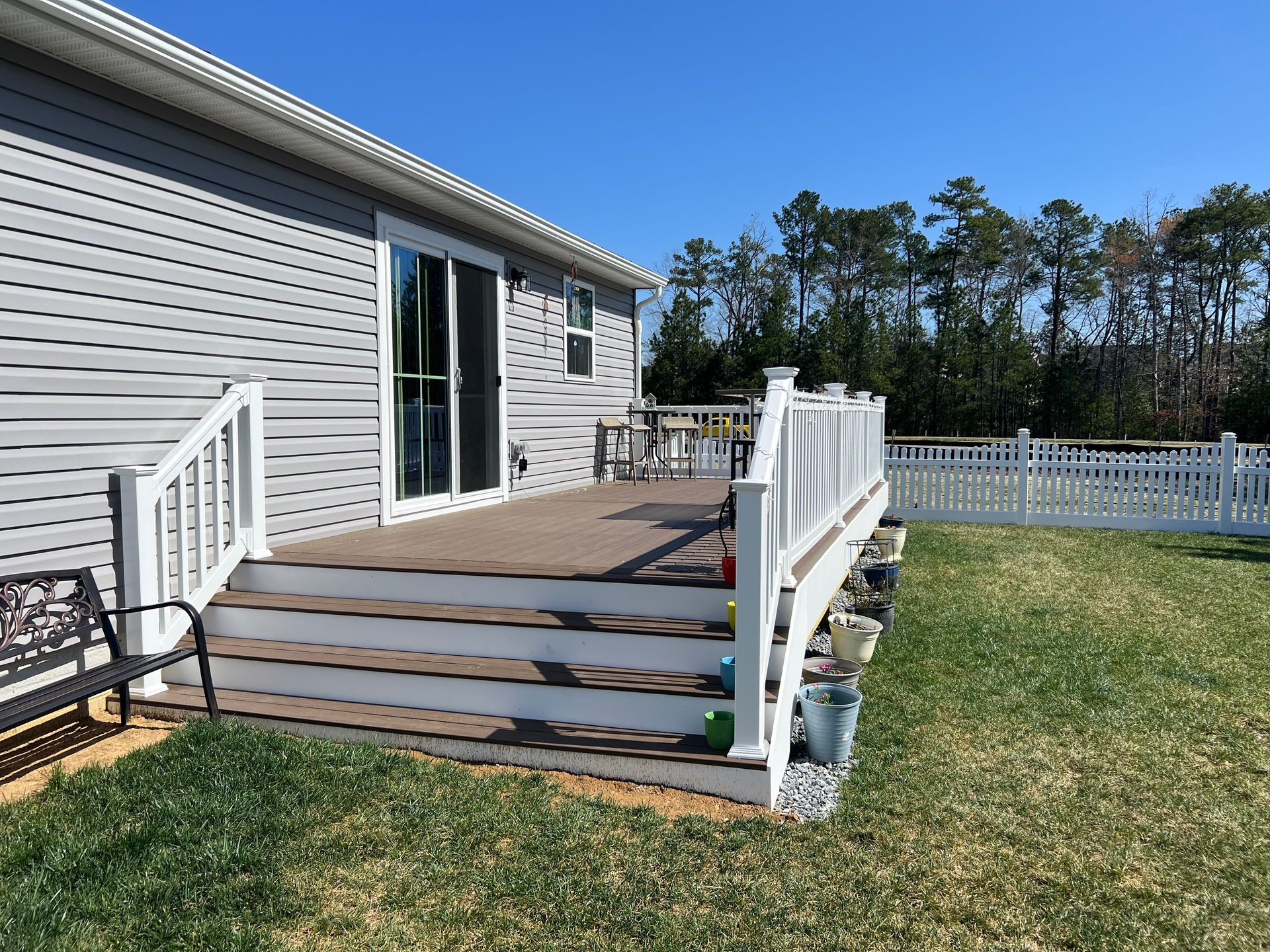 raised composite deck 