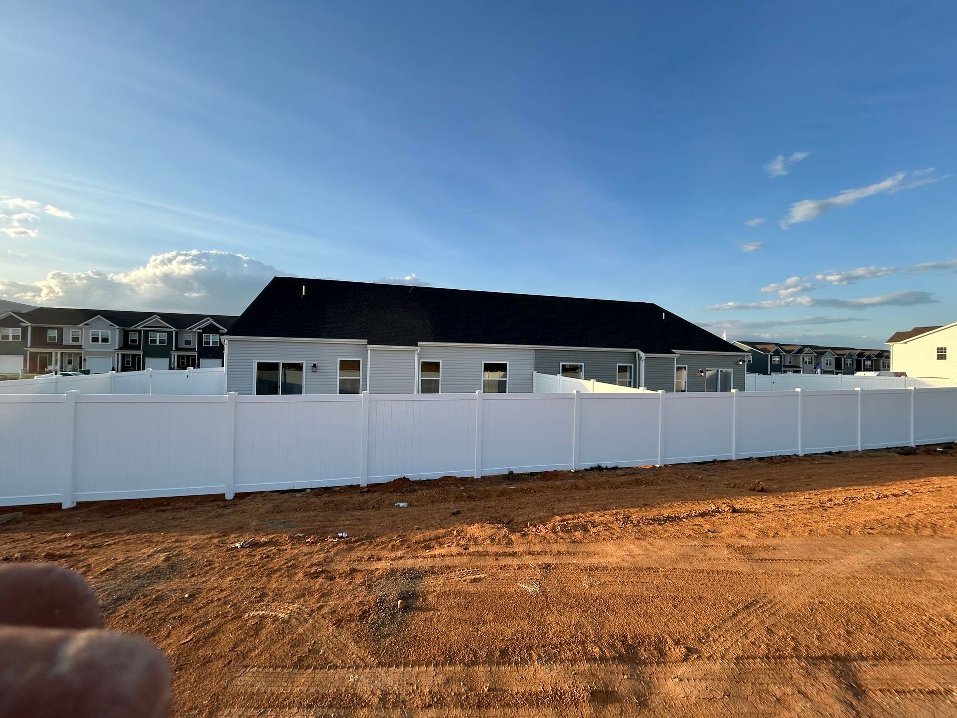 vinyl fence outside view