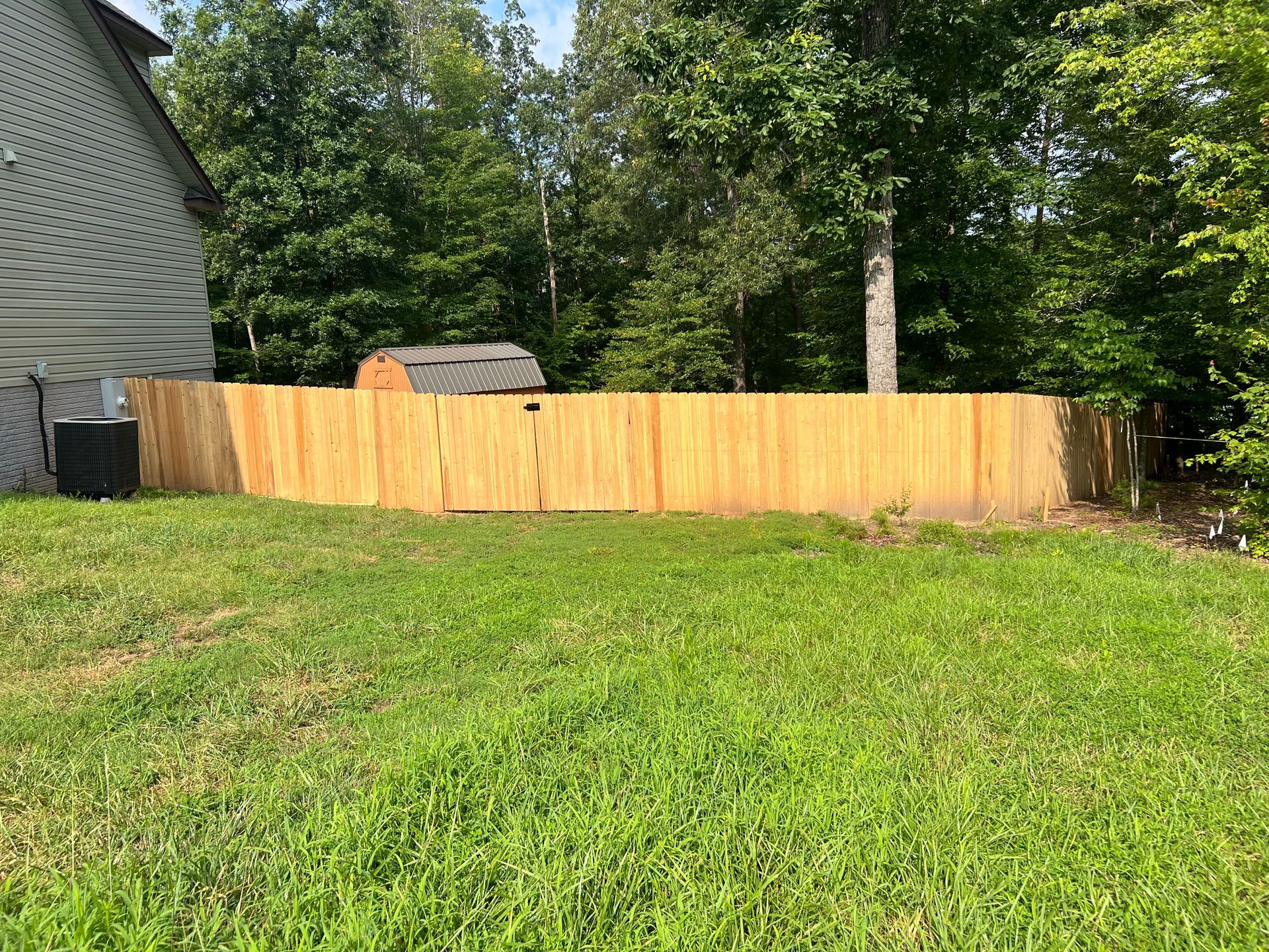 wooden fence outside view