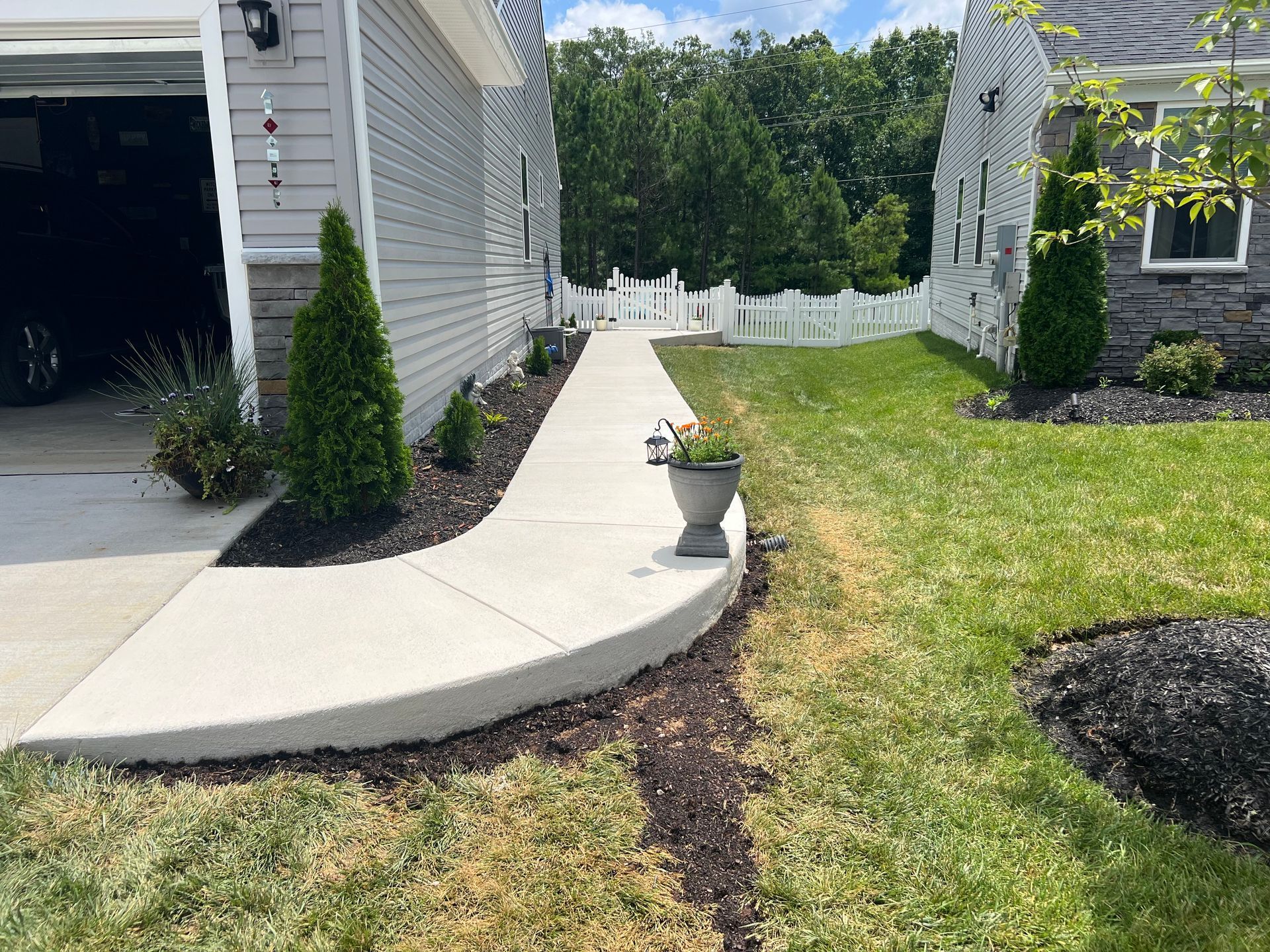 concrete patio walkway