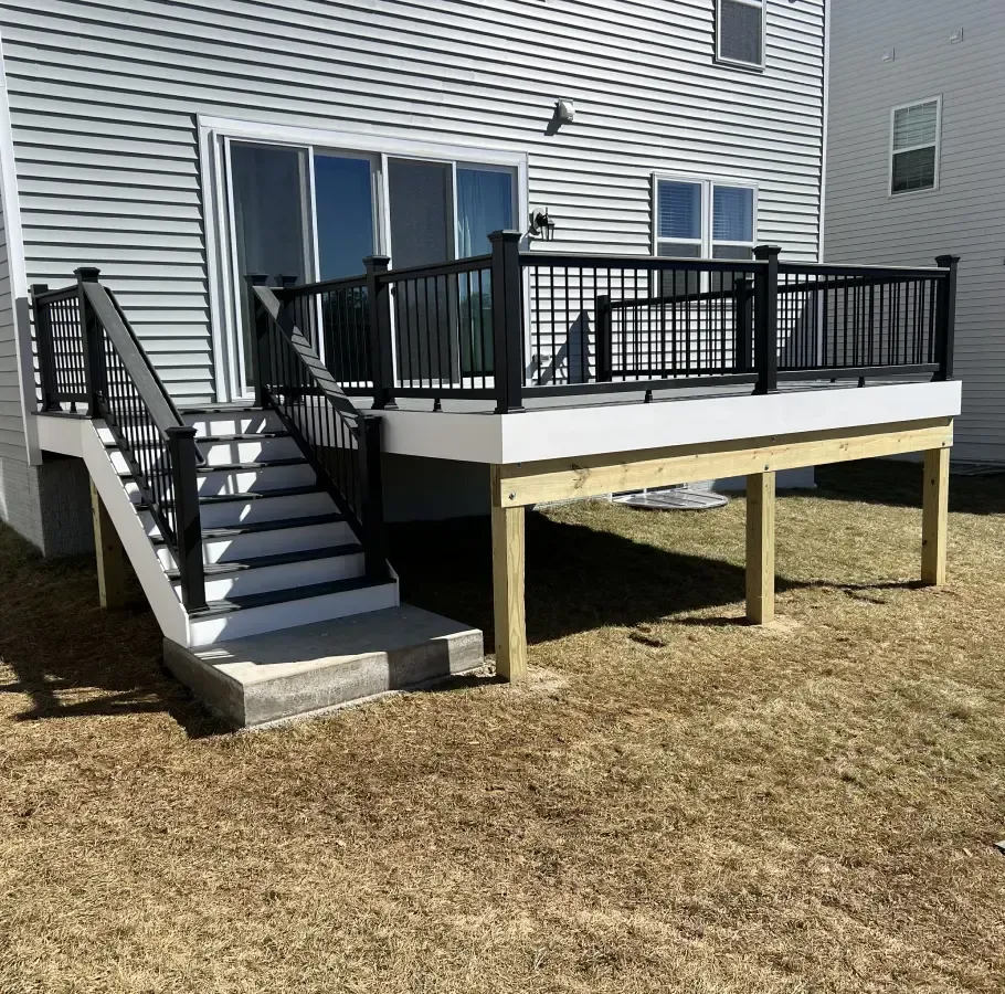 raised composite deck