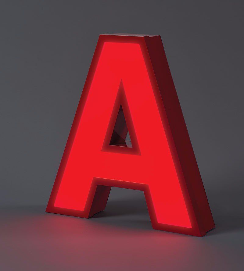 Red LED Letters