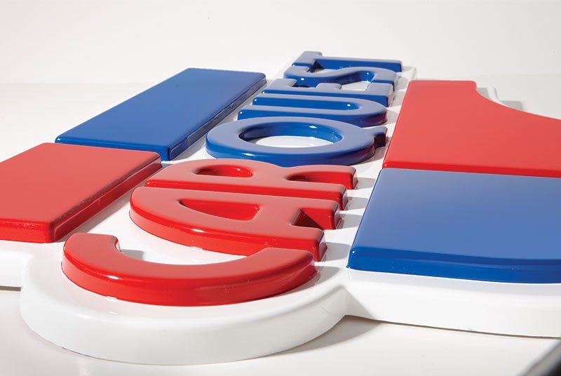 Formed plastic letters