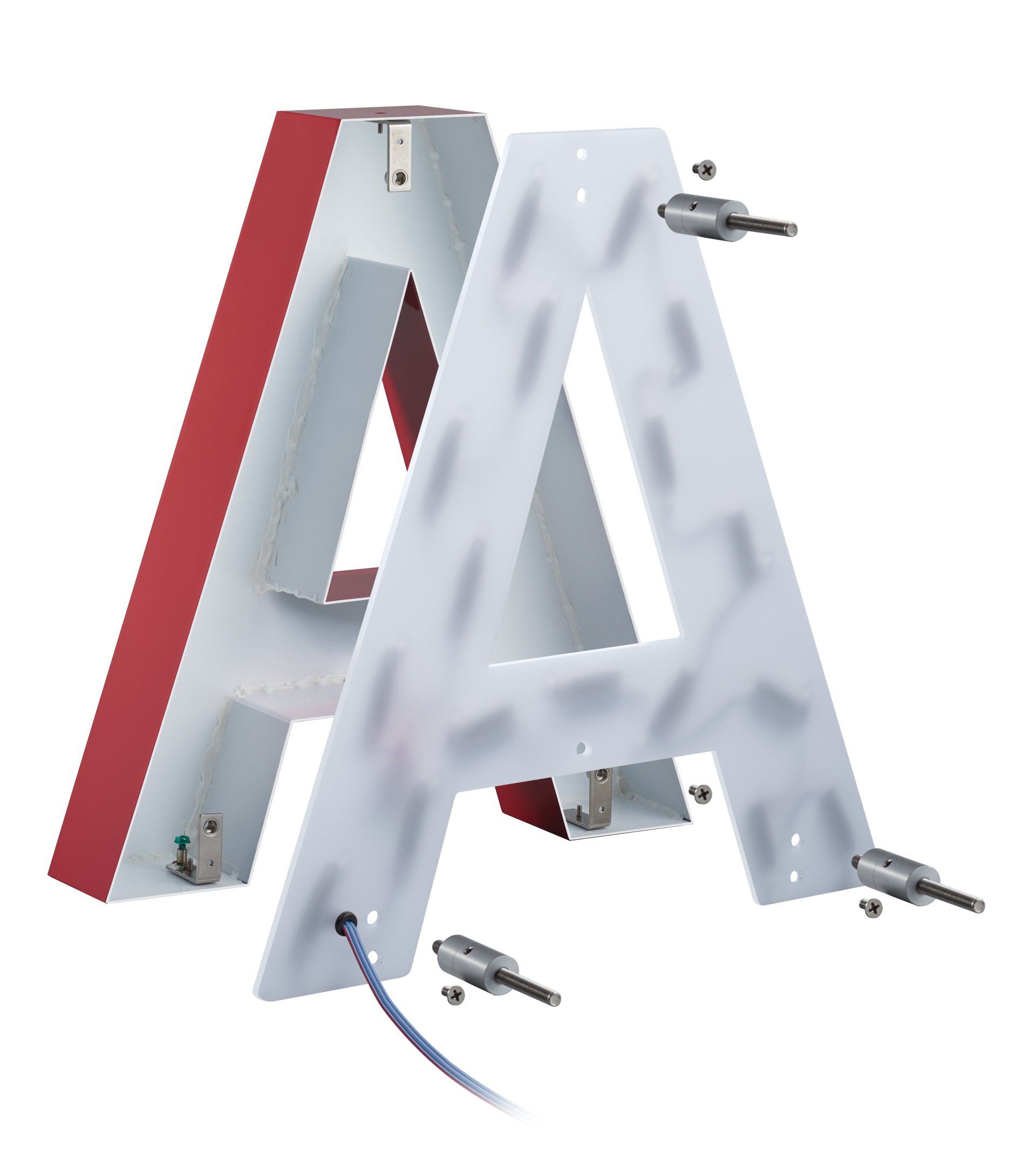 Rear View - Backlit Aluminum LED letters