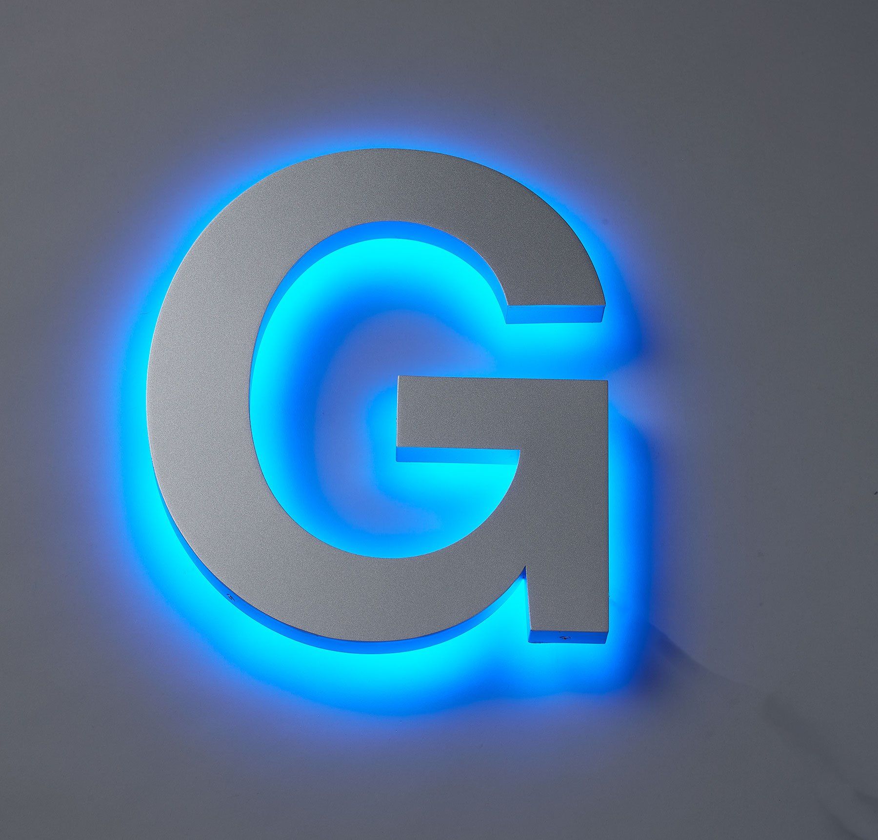 Fab Aluminum Backlit Blue LED Letters