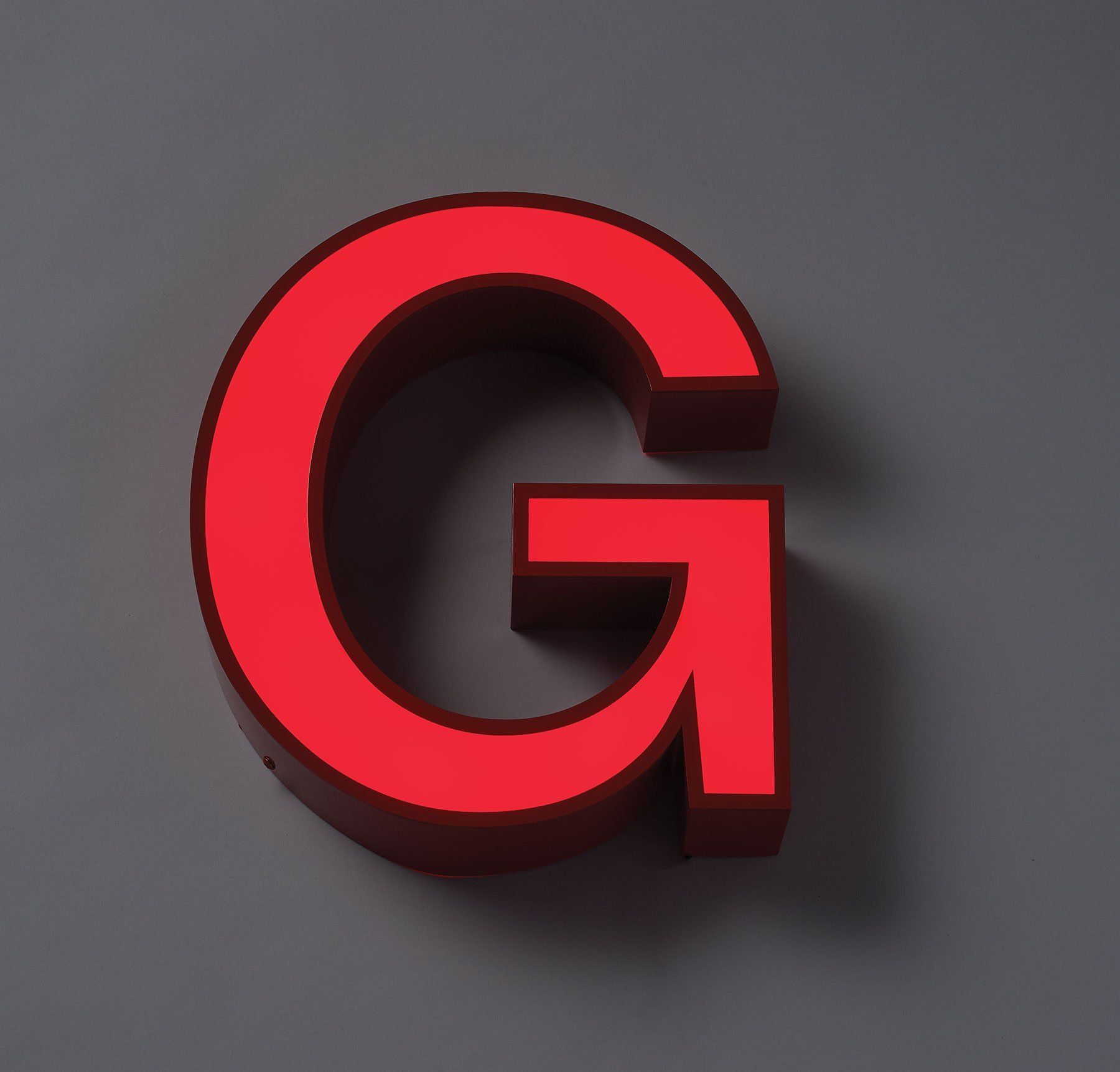Face Lit Red LED Letters