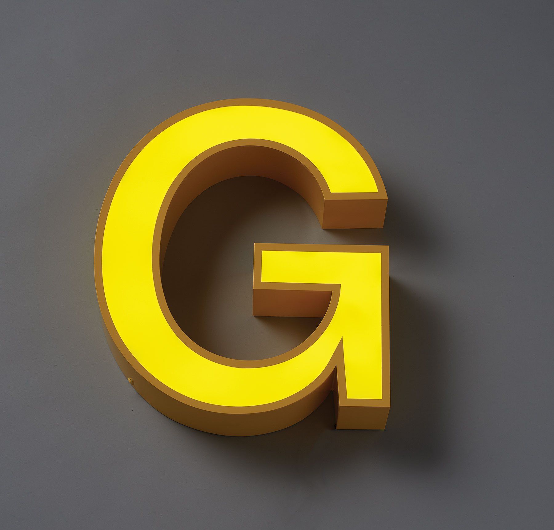 Face Lit Yellow LED Letters