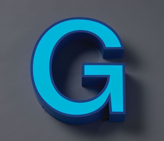 LED Letter with blue face