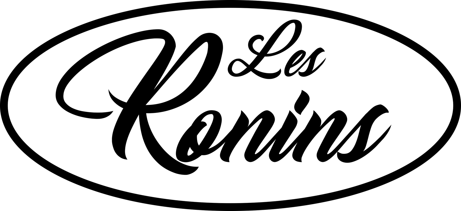 Logo dans un ovale noir :