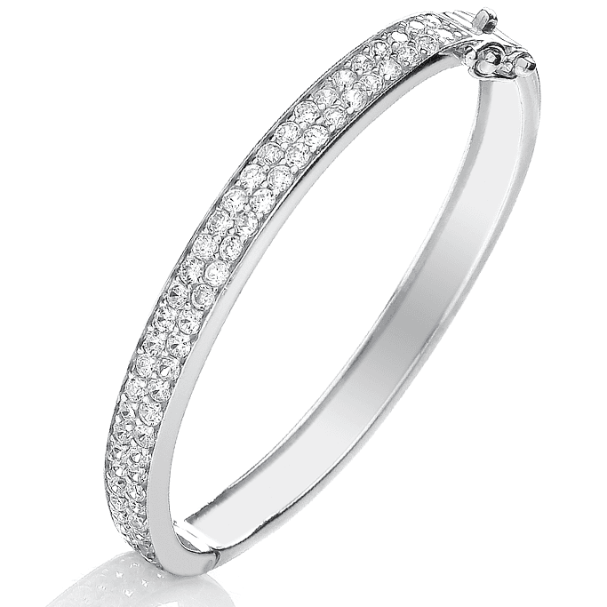 Children's white gold diamond bangle