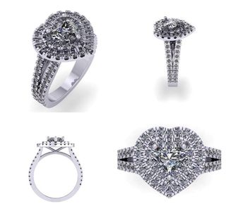 Customised diamond engagement ring