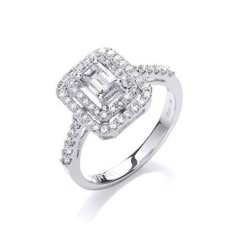 White gold diamond engagement ring