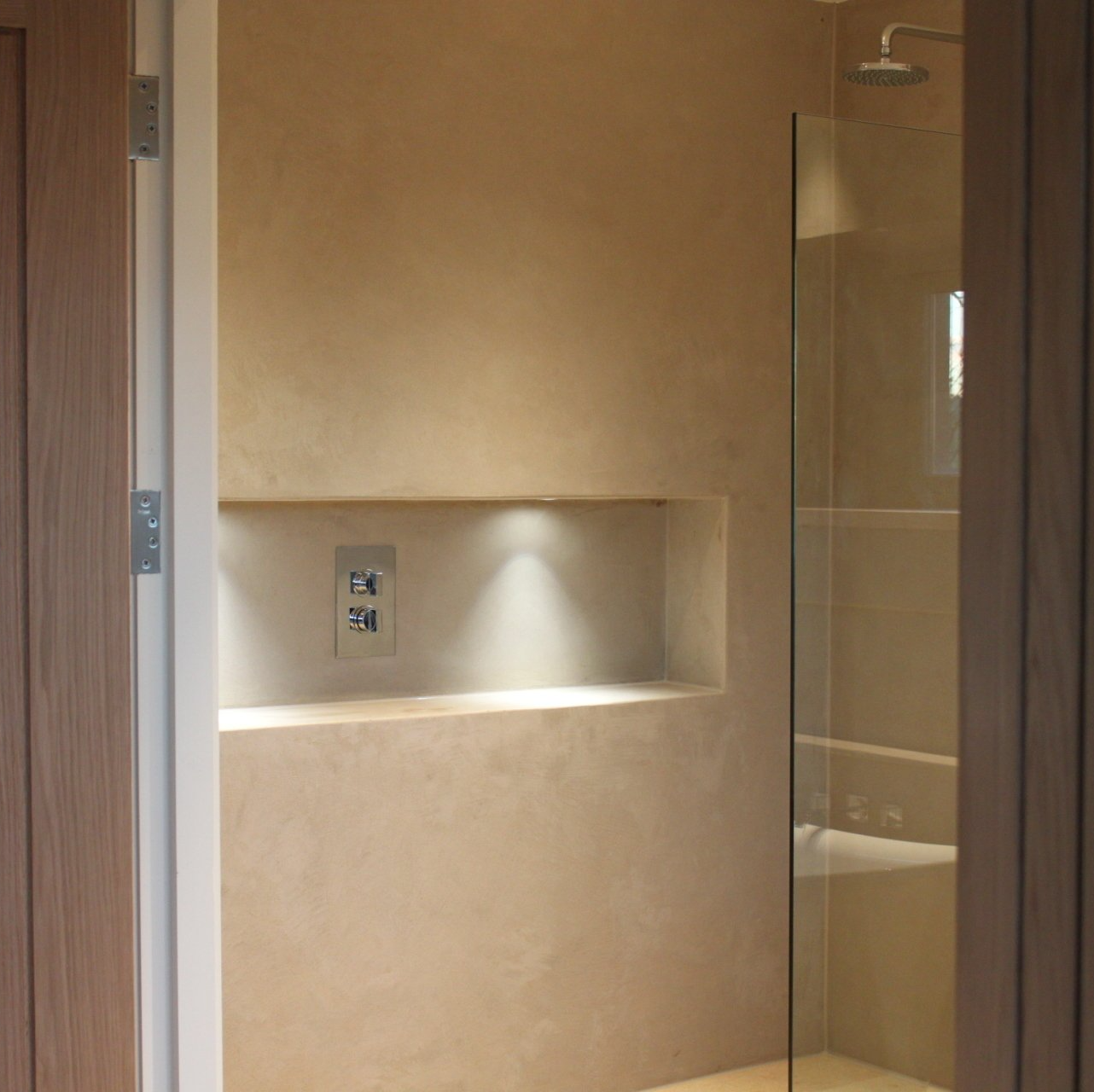 resin walls and floors in shower