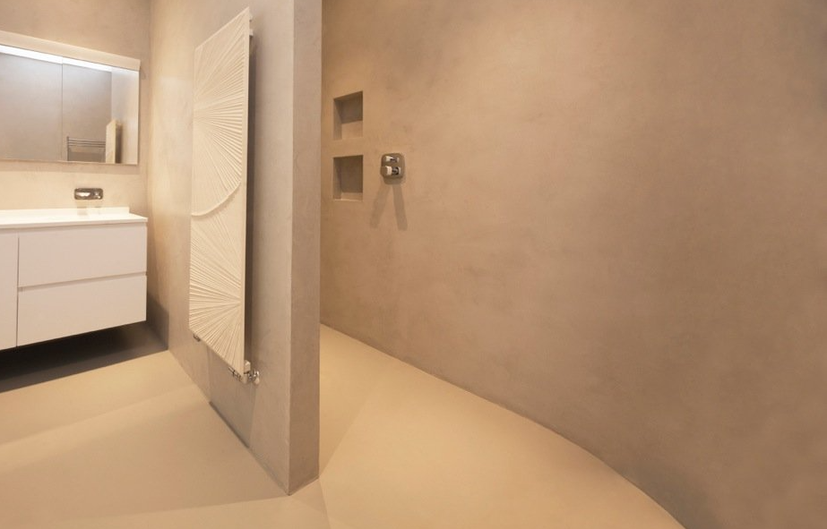 seamless bathroom shower resin walls and floor