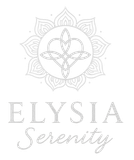 Logo : Cercle ornemental au-dessus du texte « ELYSIA Serenity ».