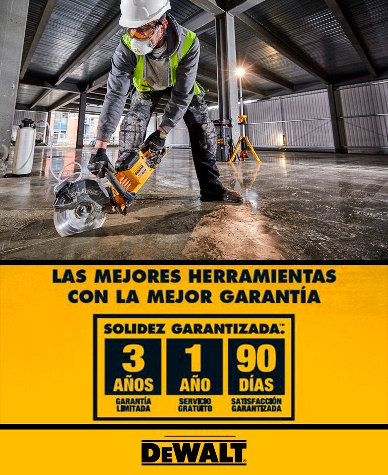 Un hombre está utilizando una sierra circular en un piso de concreto.