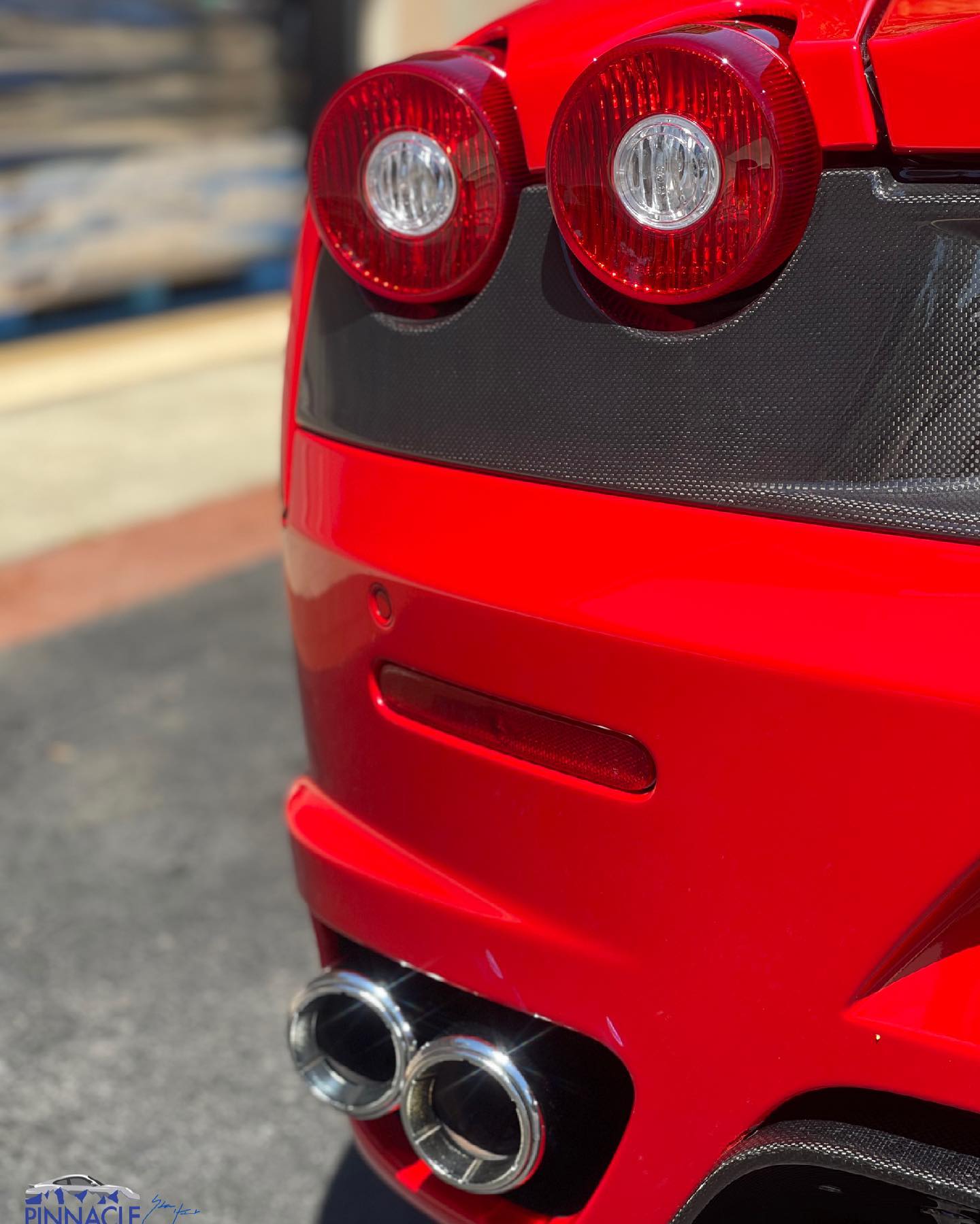 Red Ferrari Back Light — Lehigh Valley, PA — Pinnacle Luxury Car Care