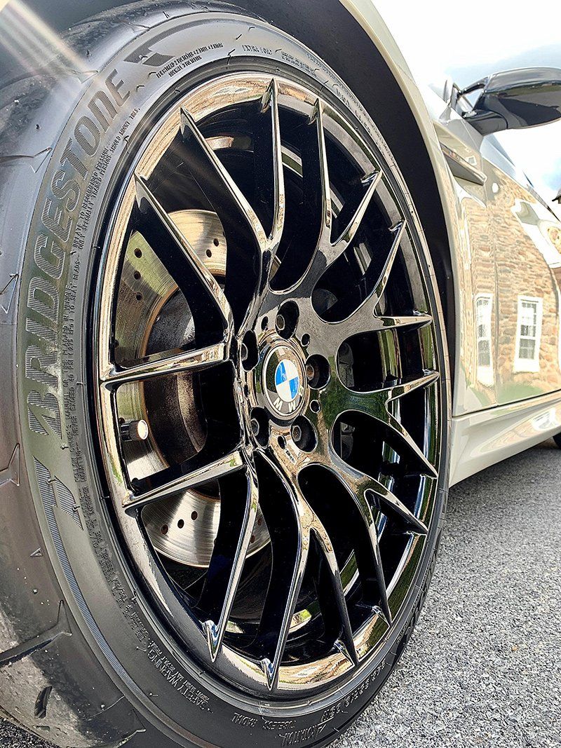 Luxury White Car Wheel — Lehigh Valley, PA — Pinnacle Luxury Car Care