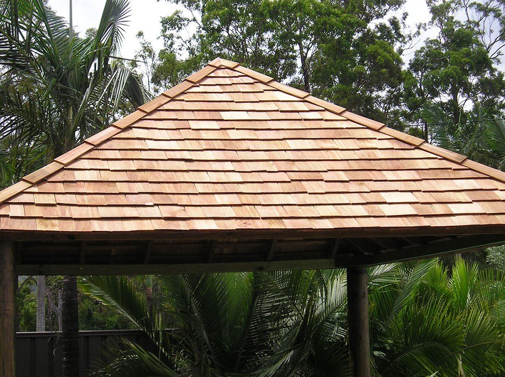 Canadian Cedar Roof — Chipping Norton, NSW — Breeze Gazebos & Huts