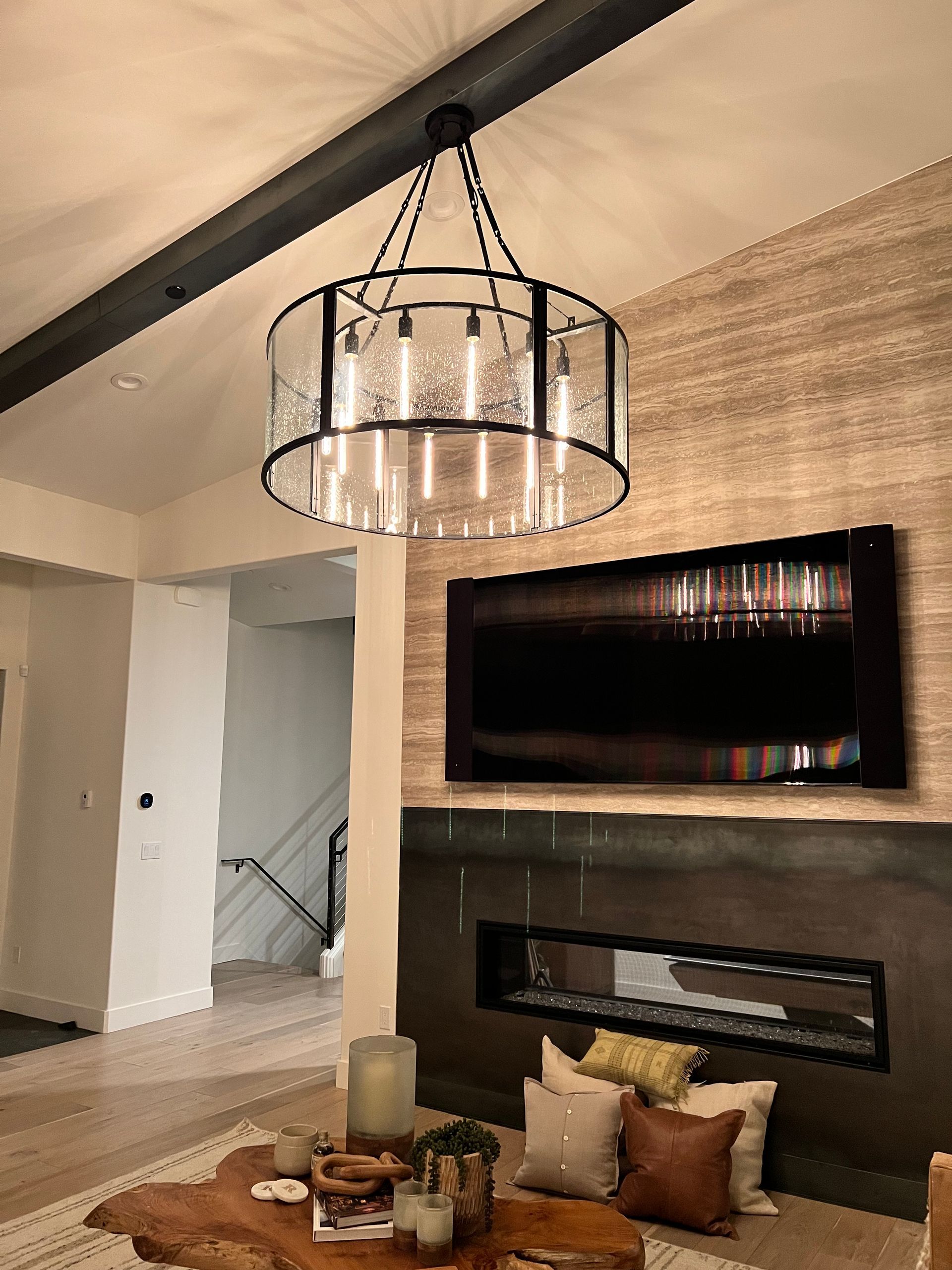 a well-lit living room